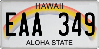 HI license plate EAA349