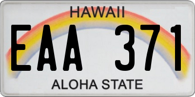 HI license plate EAA371