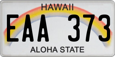 HI license plate EAA373