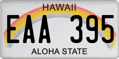 HI license plate EAA395