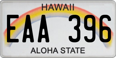 HI license plate EAA396