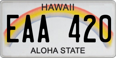 HI license plate EAA420