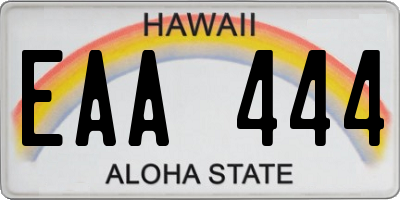 HI license plate EAA444