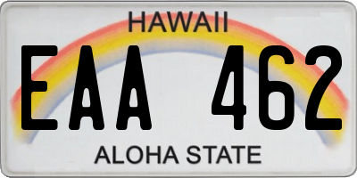 HI license plate EAA462
