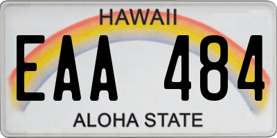 HI license plate EAA484