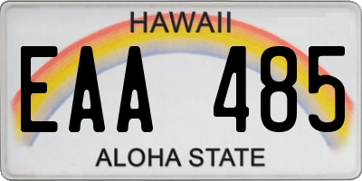 HI license plate EAA485