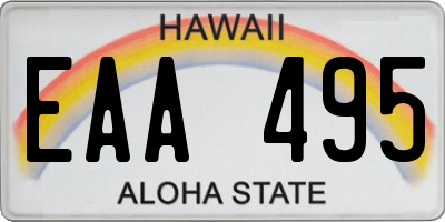 HI license plate EAA495