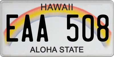 HI license plate EAA508