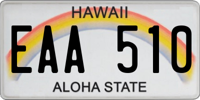 HI license plate EAA510