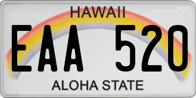 HI license plate EAA520