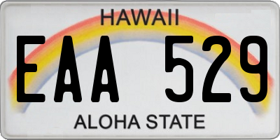 HI license plate EAA529