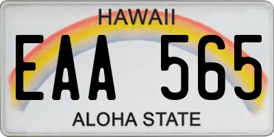 HI license plate EAA565