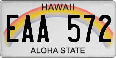 HI license plate EAA572