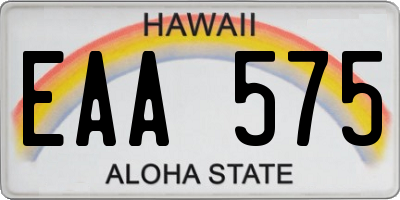 HI license plate EAA575