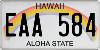 HI license plate EAA584