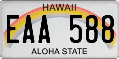 HI license plate EAA588