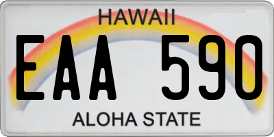 HI license plate EAA590