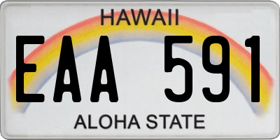 HI license plate EAA591