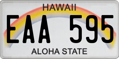 HI license plate EAA595