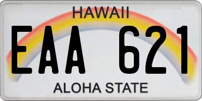 HI license plate EAA621
