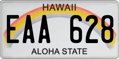 HI license plate EAA628