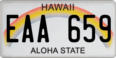 HI license plate EAA659