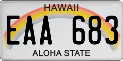 HI license plate EAA683