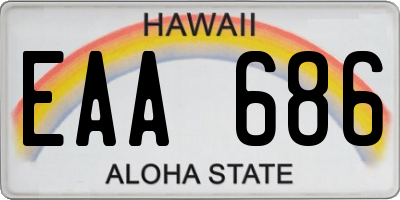 HI license plate EAA686