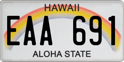 HI license plate EAA691