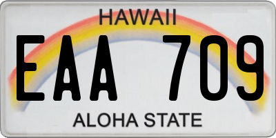 HI license plate EAA709