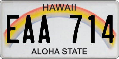 HI license plate EAA714