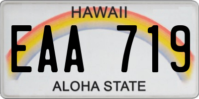 HI license plate EAA719
