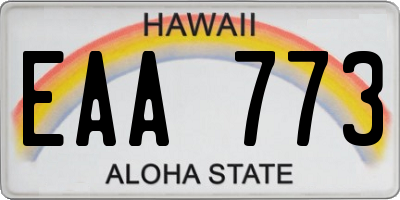 HI license plate EAA773