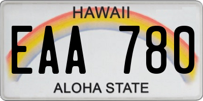 HI license plate EAA780