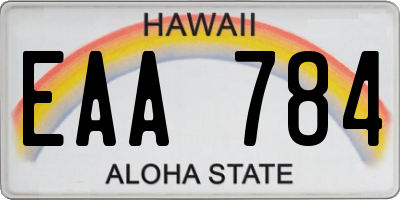 HI license plate EAA784