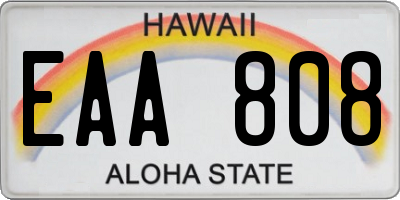 HI license plate EAA808