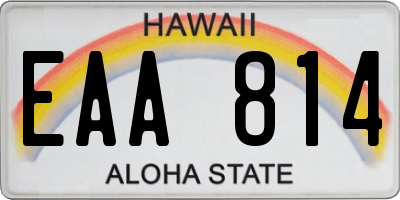 HI license plate EAA814