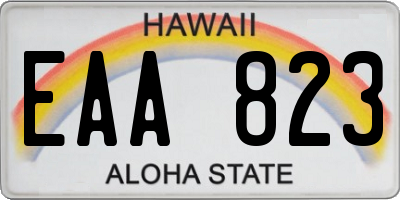 HI license plate EAA823