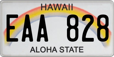 HI license plate EAA828