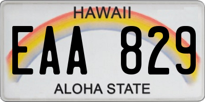 HI license plate EAA829