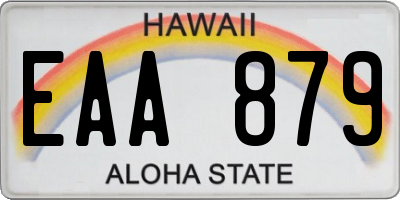 HI license plate EAA879