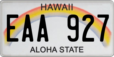 HI license plate EAA927
