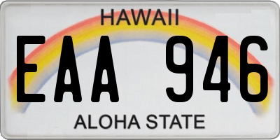 HI license plate EAA946