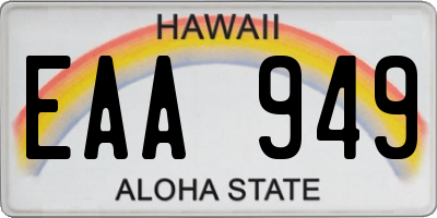 HI license plate EAA949