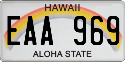 HI license plate EAA969