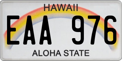 HI license plate EAA976