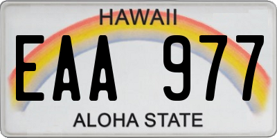 HI license plate EAA977