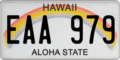 HI license plate EAA979