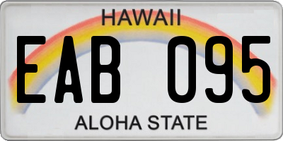 HI license plate EAB095