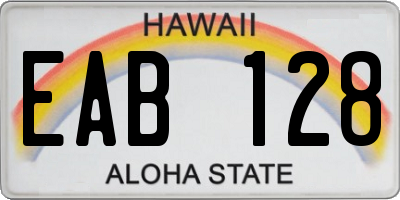 HI license plate EAB128